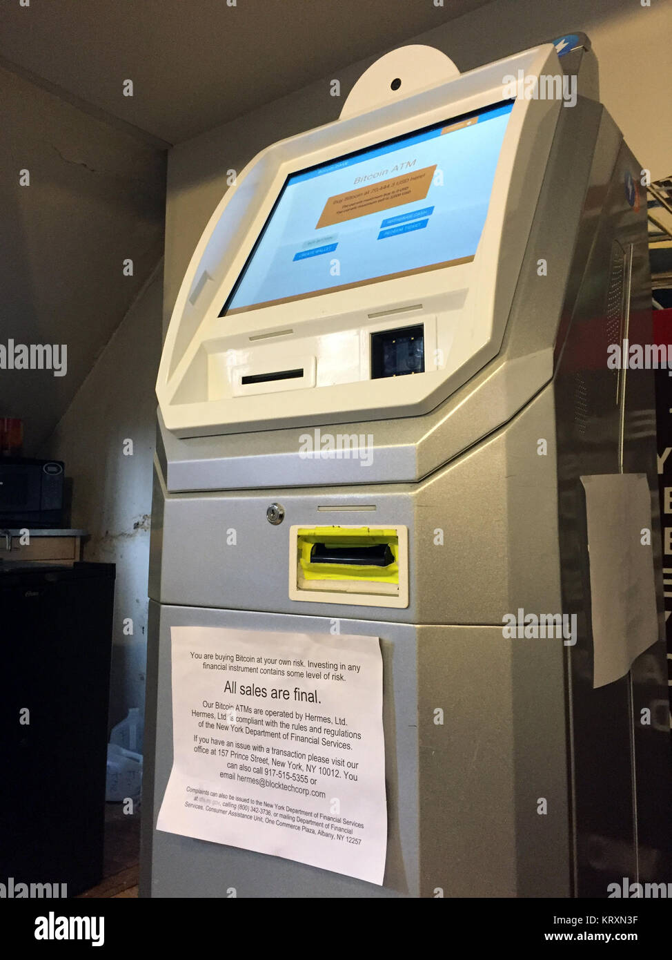 West Village New York City 17th Dec 2017 The First Bitcoin Atm - 